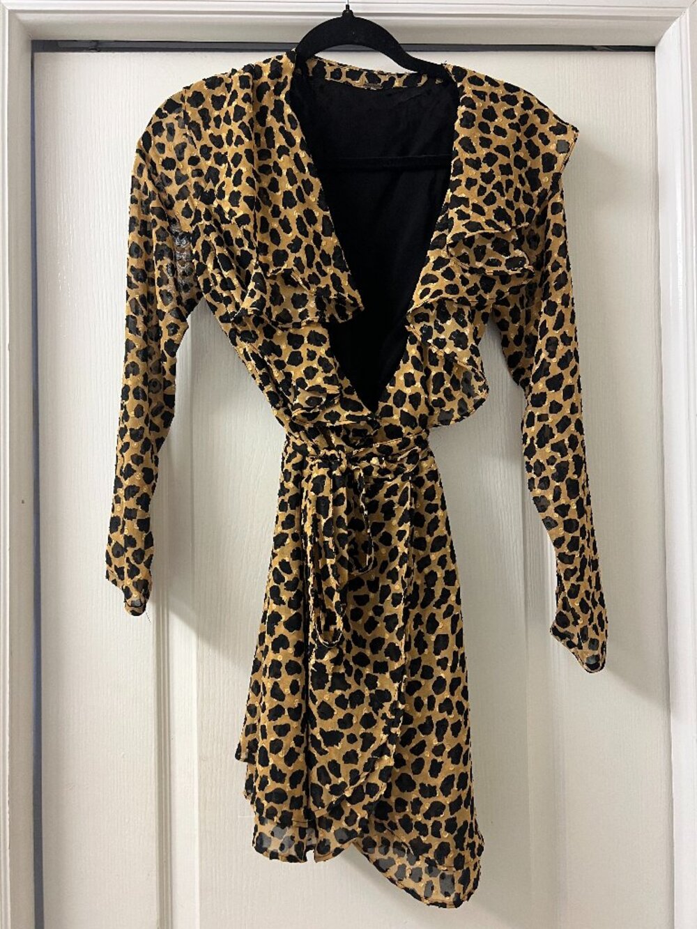 Leopard print wrap mini dress - Free People